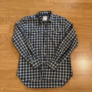 Billy‎ Reid Shirt Men's Large Fit 2 Multicolor Plaid Long Sleeve Button Down